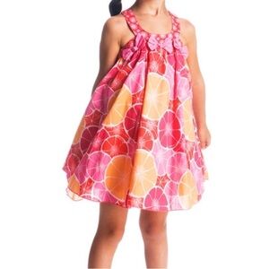 deux par deux scoop neck grapefruit dress with bows 6